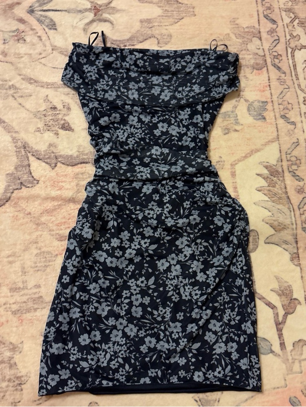 Lola Grace Black Floral Trim Women's Skirt